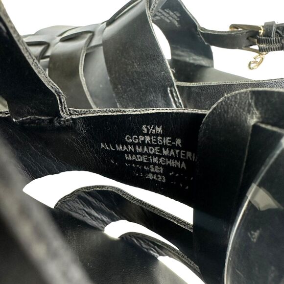 GBG Los Angeles Black chunky ankle Buckle strap Sandals 90s Y2k Size 5.5 - Picture 5 of 9